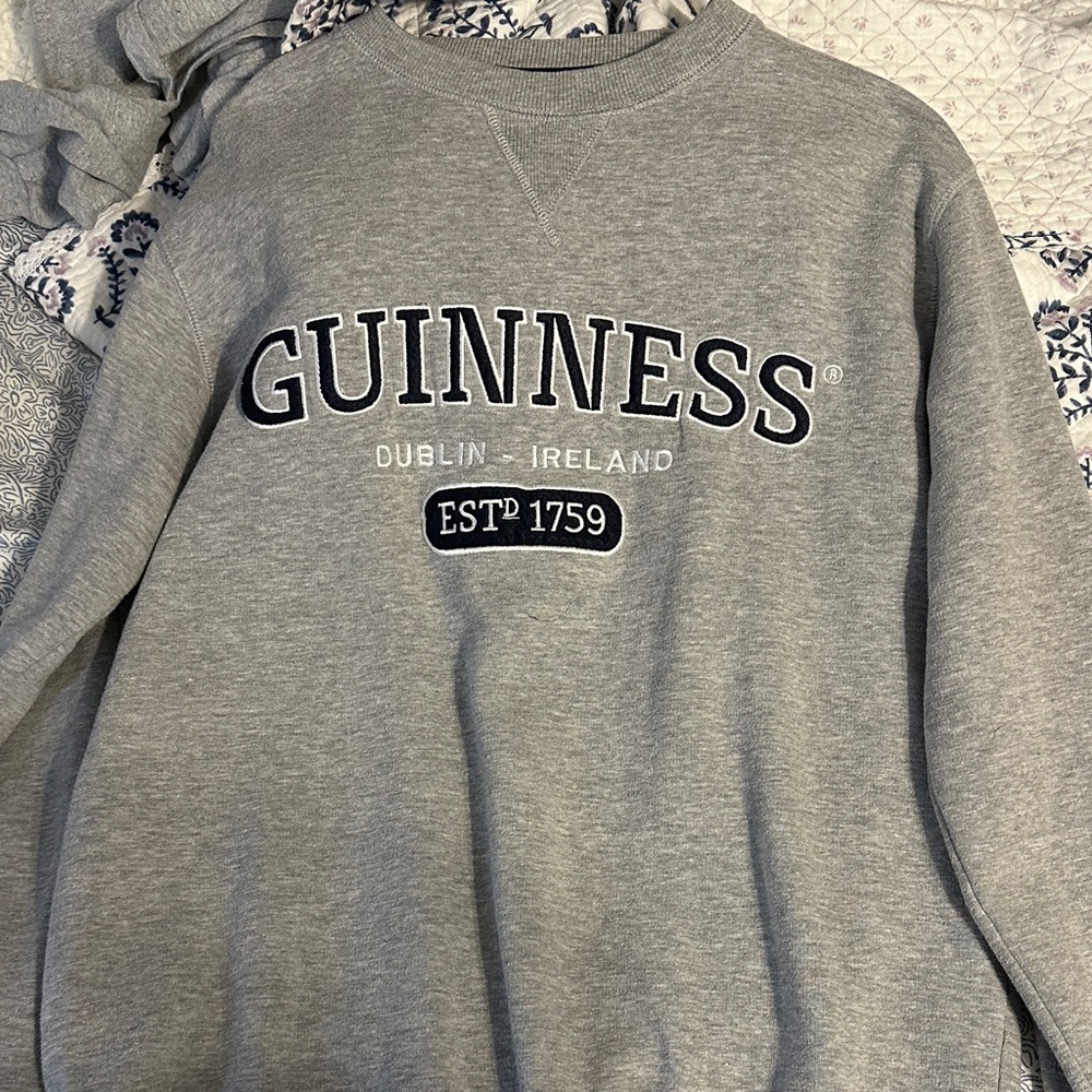 Guinness Heather Gray Crewneck Sweater